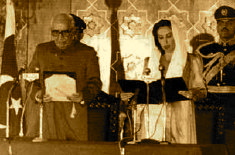 Benazir Bhutto and Ishaq Khan