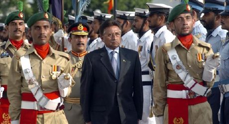 Presidents Pervez Musharraf and Asif Zardari